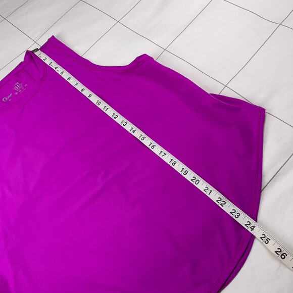 Zyia Active Tank Womens Medium Purple Split Back Open Sheer Tie Athletic Gym Run - Picture 7 of 9